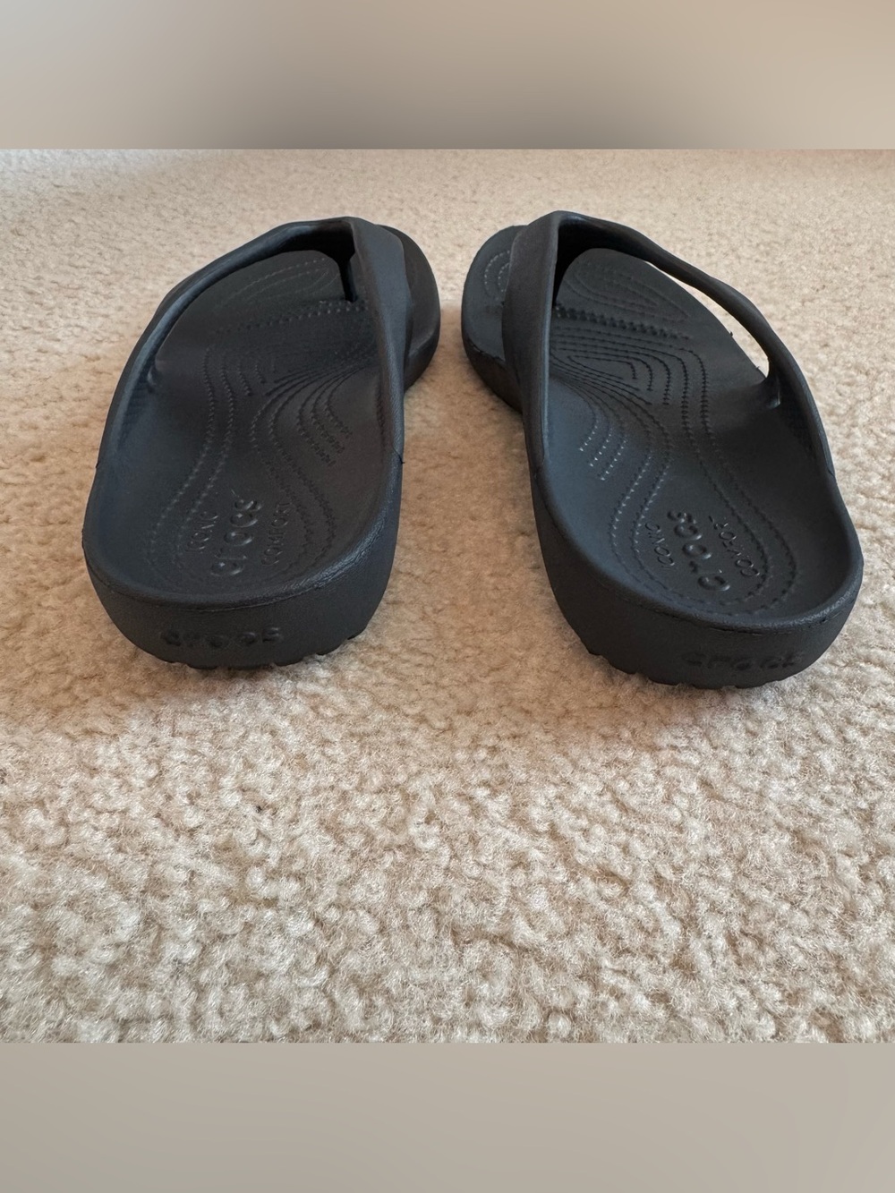 Crocs Kadee II Black Comfort Flip Flops Womens Size 8 - Picture 5 of 8